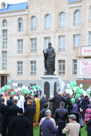 Памятник Св. Сергию в Астане